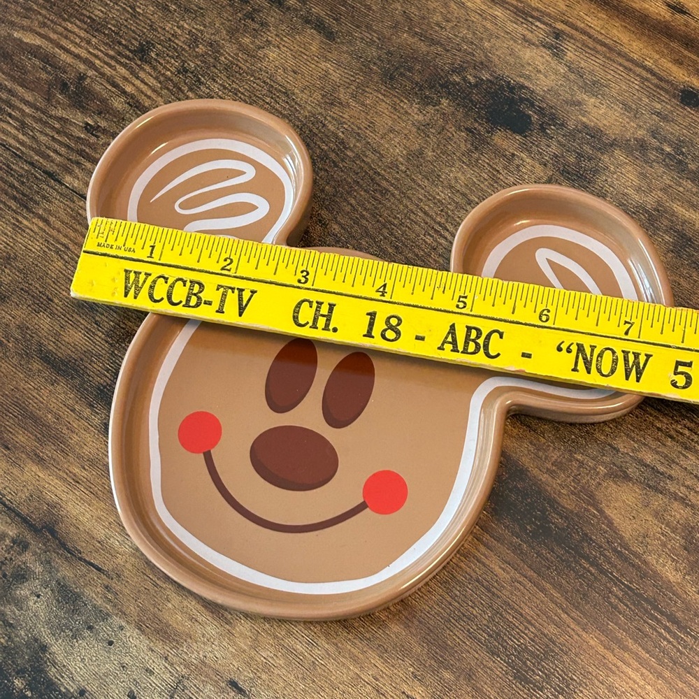 Mickey Mouse Shaped Head Gingerbread Face Plate dish Disney Parks ceramic - Picture 4 of 8